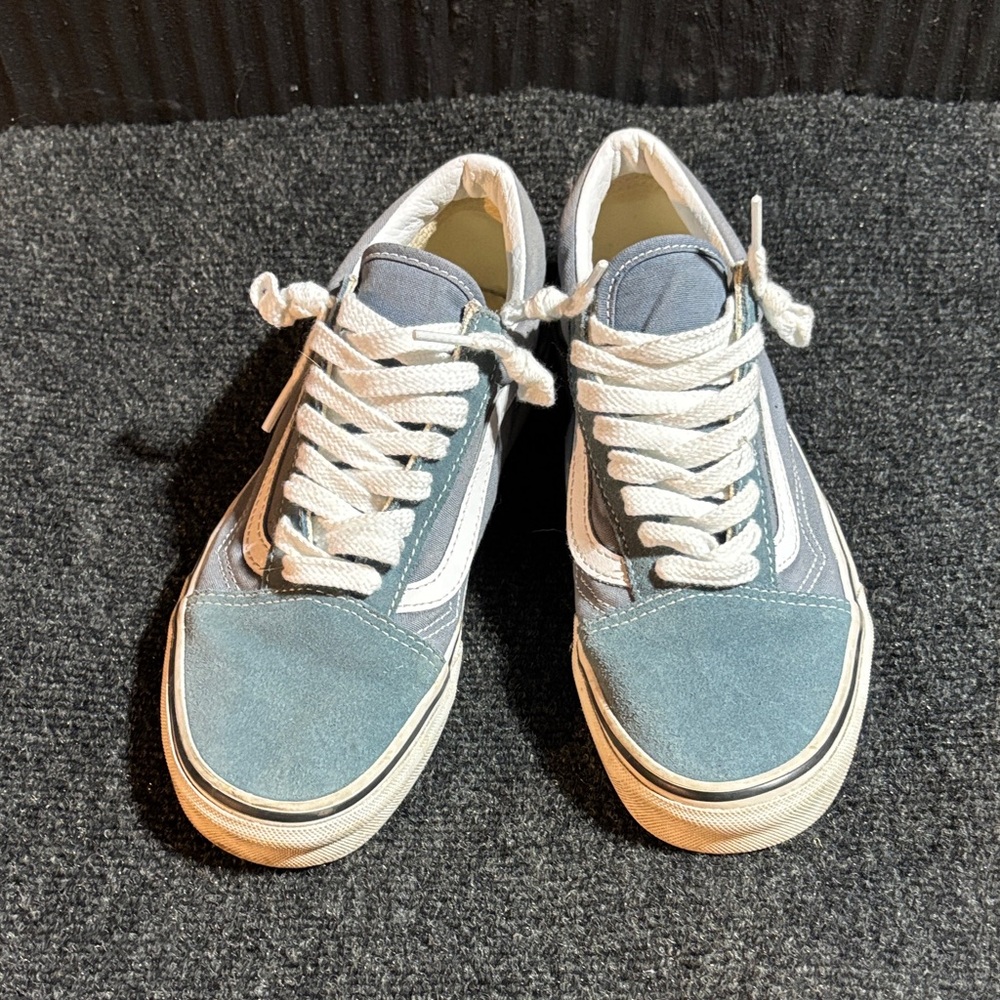 Vans Gray and White Lace-Up Sneakers